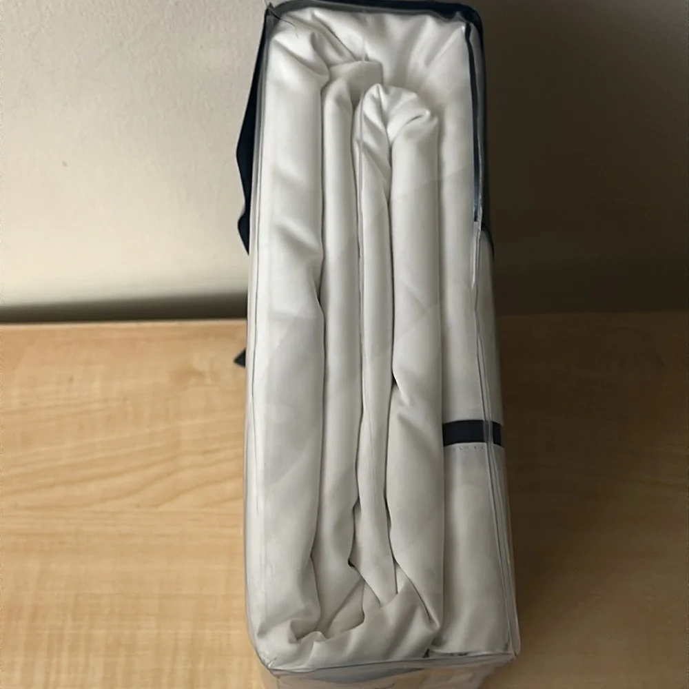 RL King Palmer Percale TC464 White/Polo Navy Duvet Cover & Std and Euro Shams